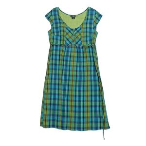 Eddie Bauer Green and Blue Plaid Dress